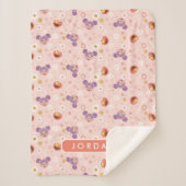 Aangepaste naam Abby Cadabby & Elmo | bospatroon Sherpa Deken (Voorkant)