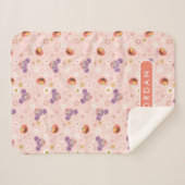 Aangepaste naam Abby Cadabby & Elmo | bospatroon Sherpa Deken (Voorkant (horizontaal))