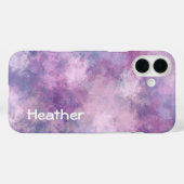 Aangepaste Naam Abstract Blauw, Lila en Roze Case-Mate iPhone Case (Achterkant (horizontaal))