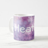 Aangepaste naam Abstract blauw, Lila, roze Koffiemok (Voorkant links)