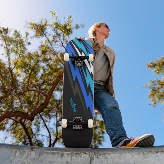 Aangepaste naam Abstract Bliksem Persoonlijk Skateboard (Buiten 1)
