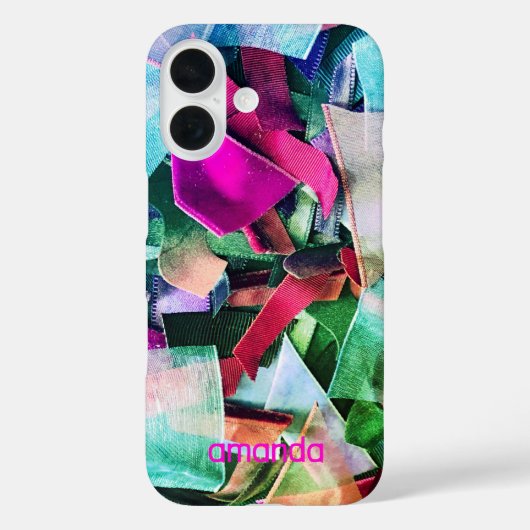 Aangepaste naam Abstract Iriserende Kleurrijke 3D Case-Mate iPhone Case (Achterkant)