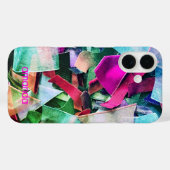 Aangepaste naam Abstract Iriserende Kleurrijke 3D Case-Mate iPhone Case (Achterkant (horizontaal))