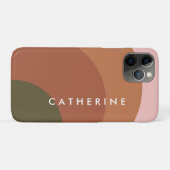 Aangepaste naam Abstract Moderne Retro Aardtint Case-Mate iPhone Case (Achterkant (horizontaal))