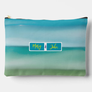 Aangepaste naam Abstract waterverf Oceaan Horizon Etui