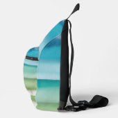 Aangepaste naam Abstract waterverf Oceaan Horizon Sling Bag (Rechts)