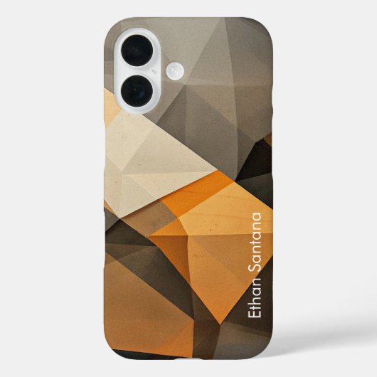 Aangepaste naam Abstracte aardetoon Case-Mate iPhone Case (Achterkant)