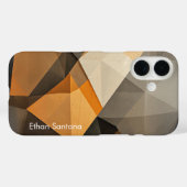 Aangepaste naam Abstracte aardetoon Case-Mate iPhone Case (Achterkant (horizontaal))