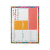 Aangepaste naam Abstracte kleurrijke dagelijkse pl Notitieblok (Linkerzijde)