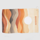 Aangepaste naam Abstracte landschapsillustratie Golfhanddoek (Horizontaal)