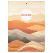 Aangepaste naam Abstracte landschapsillustratie Klembord (Achterkant)