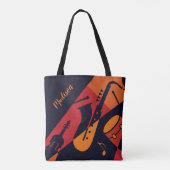 Aangepaste naam Abstracte muziek tassen (Achterkant)