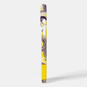 Aangepaste naam Abstracte Paarse gele rolgolf Case-Mate iPhone Case (Achterkant / Links)