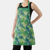 Aangepaste naam Abstracte Palm Leaf Pattern schort (Insitu)