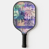 Aangepaste naam Abstracte palmbomen Pickleball Paddle (Achterkant)