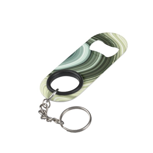 Aangepaste naam abstracte Stone Swirl Mini Flessenopener (Achterkant Gekanteld)