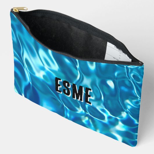 Aangepaste Naam Accessoirezak – Zwembad Water Etui (Open)