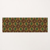 Aangepaste naam Acorn en Oak Leaf Checkerboard Yogamat (Achterkant (horizontaal))