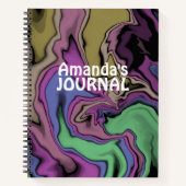 Aangepaste naam Acrylic Pesting Journal Notitieboek (Voorkant)