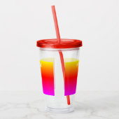 Aangepaste naam Acryltumbler met prachtige kleuren Acryl Drinkbeker (Links)