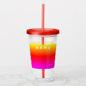 Aangepaste naam Acryltumbler met prachtige kleuren Acryl Drinkbeker (Voorkant)