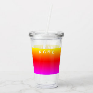 Aangepaste naam Acryltumbler met prachtige kleuren Acryl Drinkbeker
