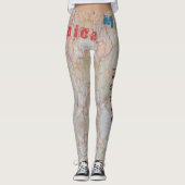 Aangepaste naam Aderen Pastel Leggings (Voorkant)