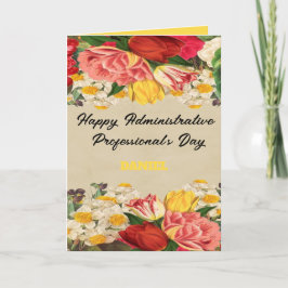 Aangepaste Naam Administratieve Professionele Dag Bedankkaart