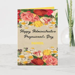 Aangepaste Naam Administratieve Professionele Dag  Bedankkaart