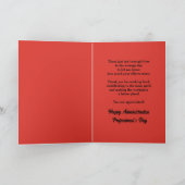 Aangepaste Naam Administratieve Professionele Dag  Bedankkaart (Binnen)