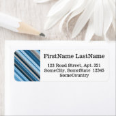 Aangepaste naam/adres + blauwe en grijze strepen etiket (Insitu)