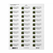 Aangepaste naam / adres + Bos- en bergscène Etiket (Full Sheet)