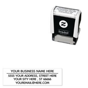 Aangepaste naam Adres E-mail Uw Business Stamp Zelfinktende Stempel