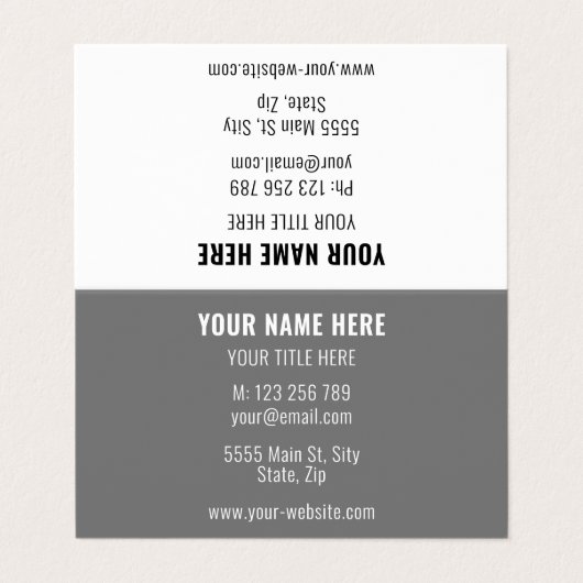 Aangepaste naam Adres Gepersonaliseerd Visitekaart Visitekaartje (Buitenkant ongevouwen)