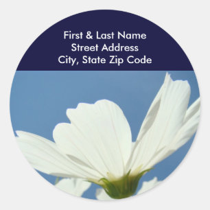 Aangepaste naam Adres Label Stickers Witte Madelie