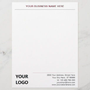 Aangepaste naam Adres Logo Info Zakelijke briefhoo Briefhoofd