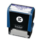 Aangepaste naam adres modern ontwerp kleur stempel (Product)