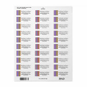 Aangepaste naam / adres + Strepen van verschillend Etiket (Full Sheet)