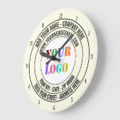 Aangepaste naam adres website promotieklok grote klok (Hoek)