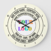 Aangepaste naam adres website promotieklok grote klok (Voorkant)