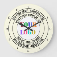 Aangepaste naam adres website promotieklok