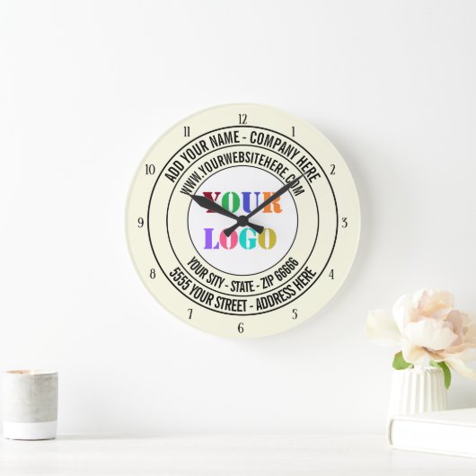 Aangepaste naam adres website promotieklok grote klok (Huis)