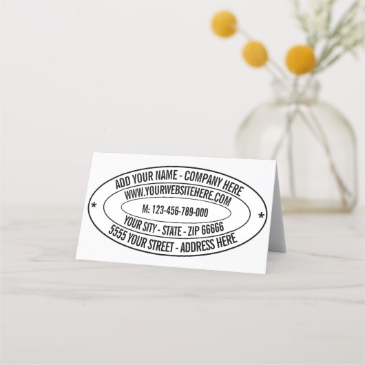 Aangepaste naam Adres Website Telefoon Loyaliteit  Klantenkaartje (Voorkant)