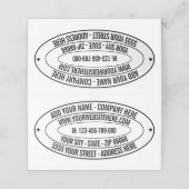 Aangepaste naam Adres Website Telefoon Loyaliteit  Klantenkaartje (Buitenkant ongevouwen)