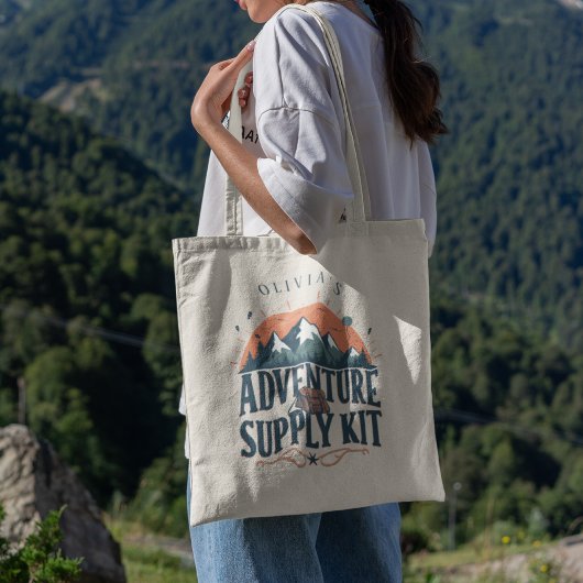 Aangepaste naam Adventure Supply Kit - Leuk Tote Bag