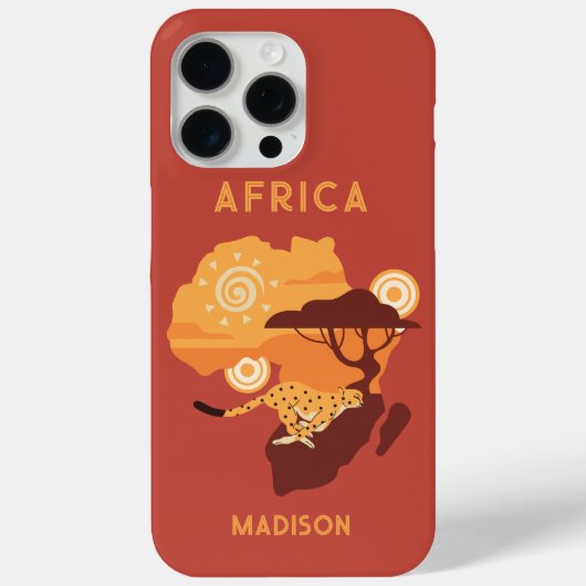 Aangepaste naam Afrika Case-Mate iPhone Case (Achterkant)