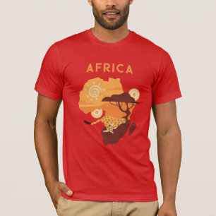 Aangepaste naam Afrika T-shirt