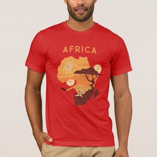 Aangepaste naam Afrika T-shirt (Voorkant)