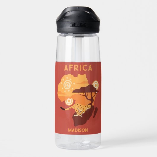 Aangepaste naam Afrika Waterfles (Achterkant)