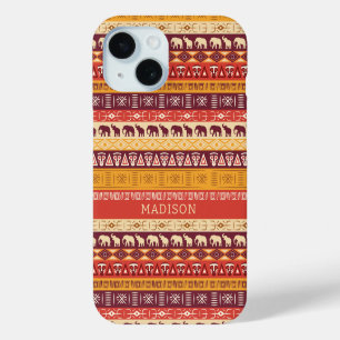Aangepaste naam Afrikaans patroon iPhone 15 Case